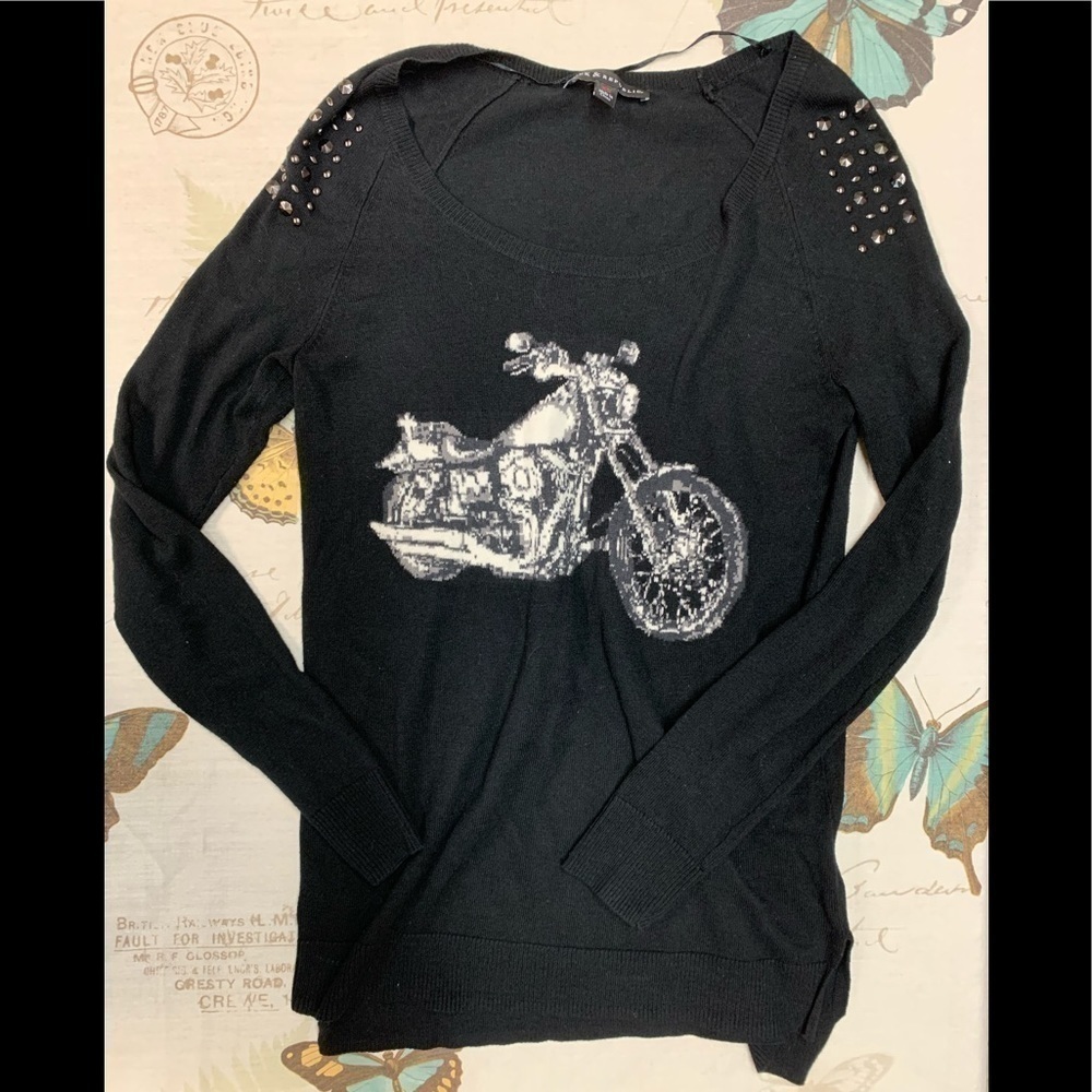 Rock & republic motorcycle‎ studded sweater